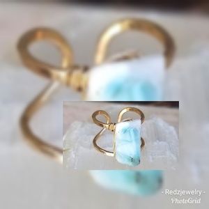 Handmade one of a kind Larimar ring